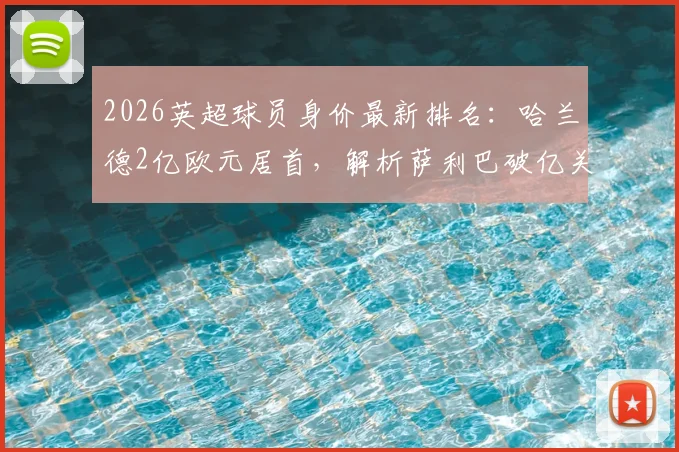 2026英超球员身价最新排名：哈兰德2亿欧元居首，解析萨利巴破亿关键因素